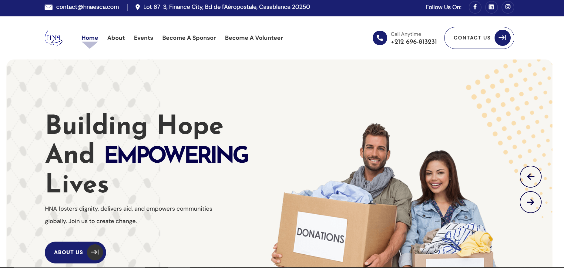 Charity Organization Website